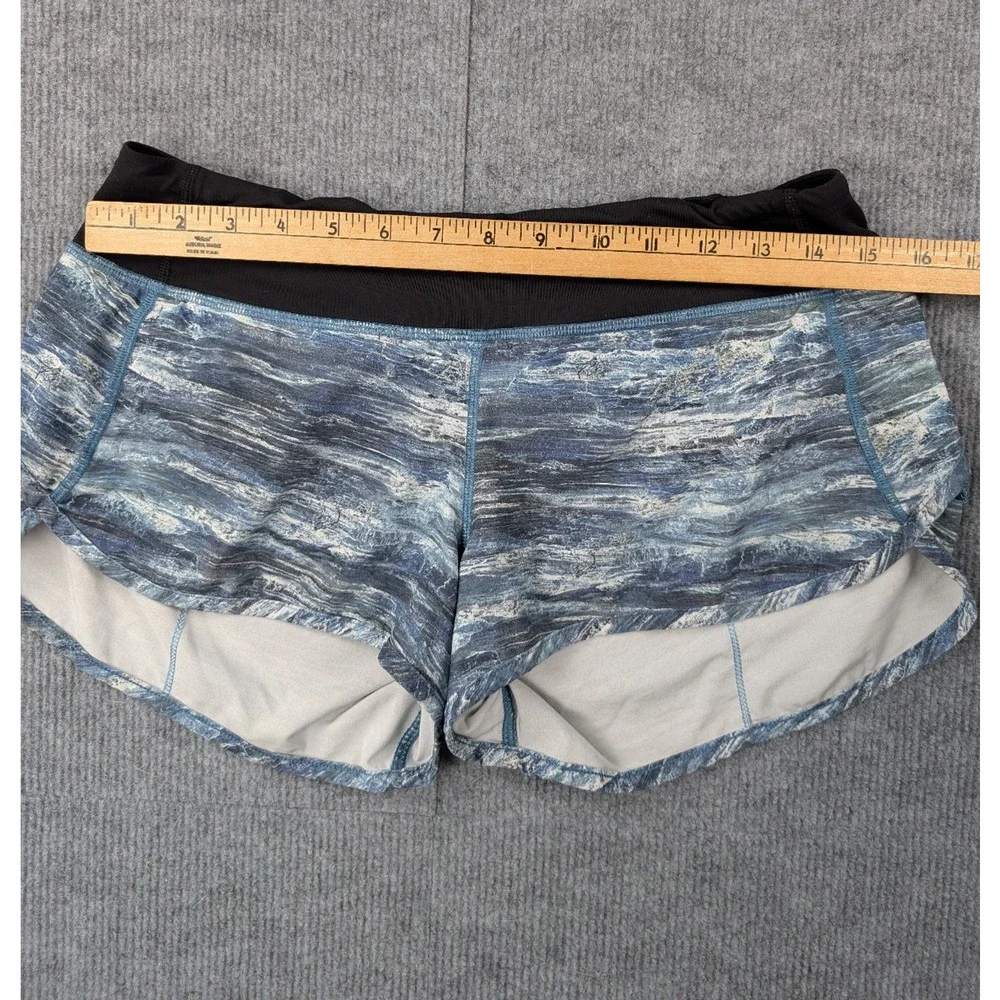 Lululemon Speed Up Shorts Womens 6 Running Lined Athletic Blue Training Gym Low